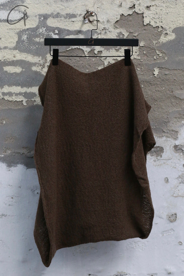Daniel Andresen scarf collection Belgian knitted cashmere yak wool DA-APPLE-PRALINE-F yak wool APPLE praline PDA15